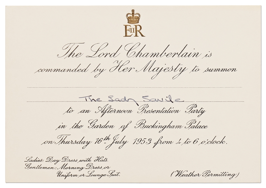 Queen Elizabeth II Party Invitation