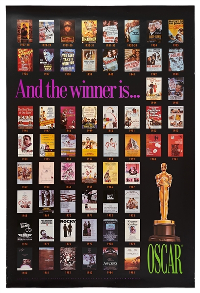 Academy Awards Poster Featuring the ''Best Picture'' Winners from 1927-1985