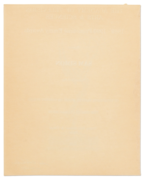 Emmy Nomination for ''The Tracey Ullman Show'' Given to Sam Simon in 1990 -- From the Sam Simon Estate