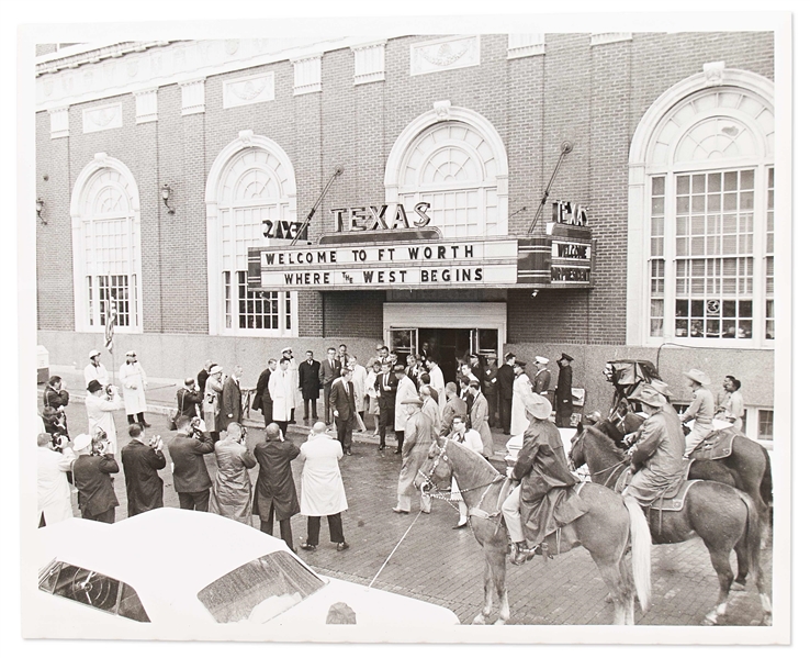 Original 10'' x 8'' Photo of John F. Kennedy Taken by Cecil W. Stoughton in Fort Worth the Day Before the Assassination