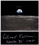 Michael Collins Signed 20 x 16 Photo of the Earth From Space