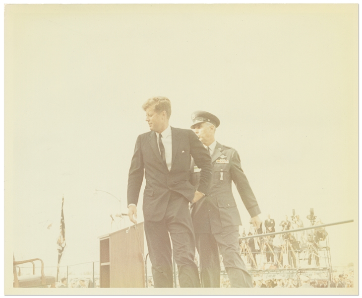 Original 10'' x 8'' Photo of John F. Kennedy Taken by Cecil W. Stoughton the Day Before the Assassination