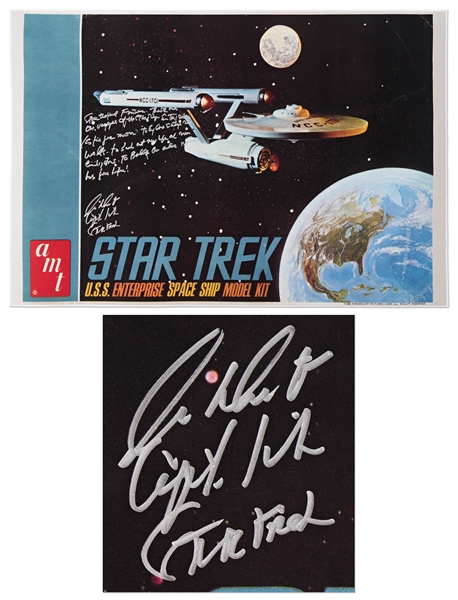 William Shatner Signed ''Star Trek'' Poster -- Shatner Writes the Famous Title Sequence Introduction: ''Space the Final Frontier...William Shatner / Capt. Kirk / Star Trek''