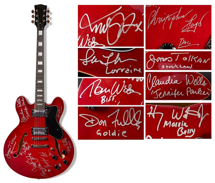 ''Back to the Future'' Cast-Signed Guitar -- Signatures Include Michael J. Fox, Who Played a Similar Guitar in the Climactic Sequence of the 1985 Film