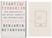 Benjamin Netanyahu Signed First Edition of Fighting Terrorism