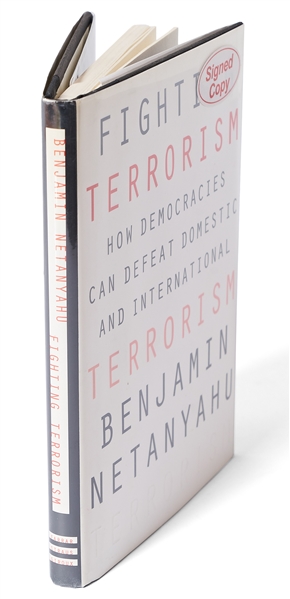 Benjamin Netanyahu Signed First Edition of ''Fighting Terrorism''