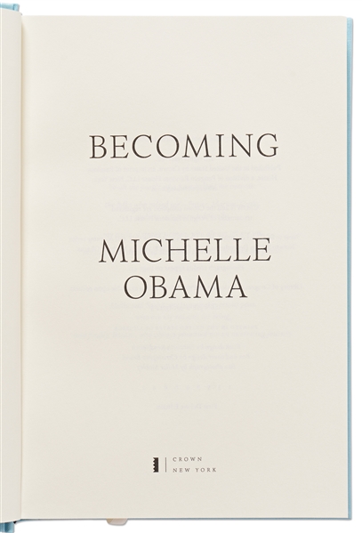 Michelle Obama Signed Deluxe Edition of ''Becoming''