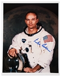 Michael Collins Signed 8 x 10 Photo in His White NASA Spacesuit -- Near Fine & Uninscribed