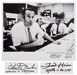 Charlie Duke and Fred Haise Signed 20 x 16 Photo of the Apollo 11 Mission Control -- Duke, the CAPCOM for Apollo 11, Writes WE COPY YOU DOWN EAGLE!