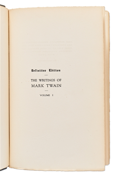 Mark Twain Signed Limited Edition Set of ''The Works of Mark Twain'' -- Dual-Signed ''SL Clemens / Mark Twain'' -- Rare, Complete Set in 37 Volumes