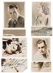 Lot of Four Signed Photos: Humphrey Bogart, Mary Pickford, Robert Taylor & Buck Jones