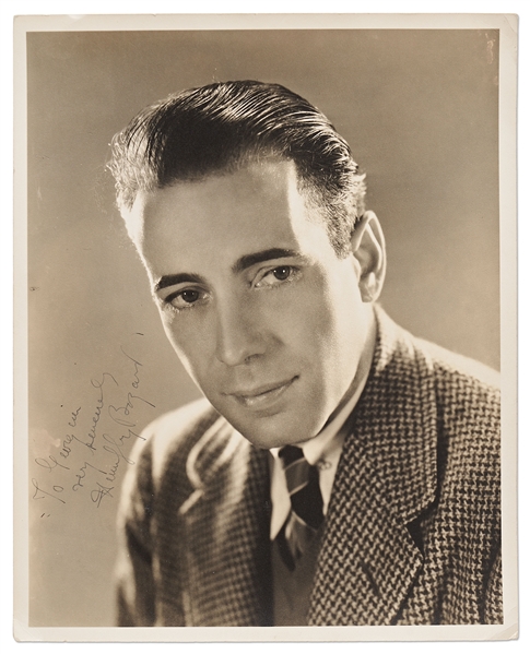 Lot of Four Signed Photos: Humphrey Bogart, Mary Pickford, Robert Taylor & Buck Jones