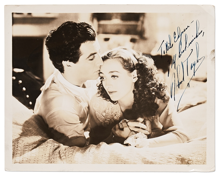 Lot of Four Signed Photos: Humphrey Bogart, Mary Pickford, Robert Taylor & Buck Jones