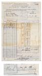 Martin Luther King, Jr. Signed Donation Receipt -- Without Inscription