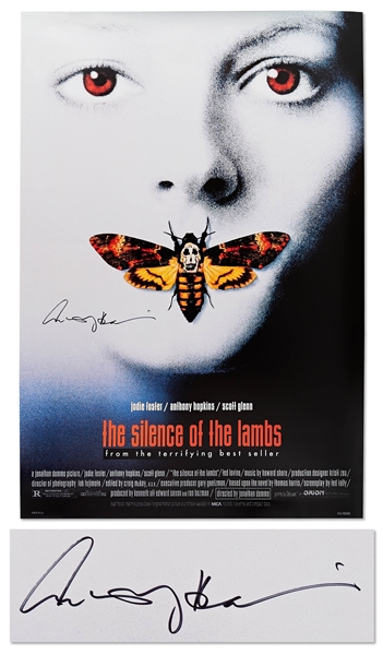 Anthony Hopkins Signed Silence of the Lambs Movie Poster