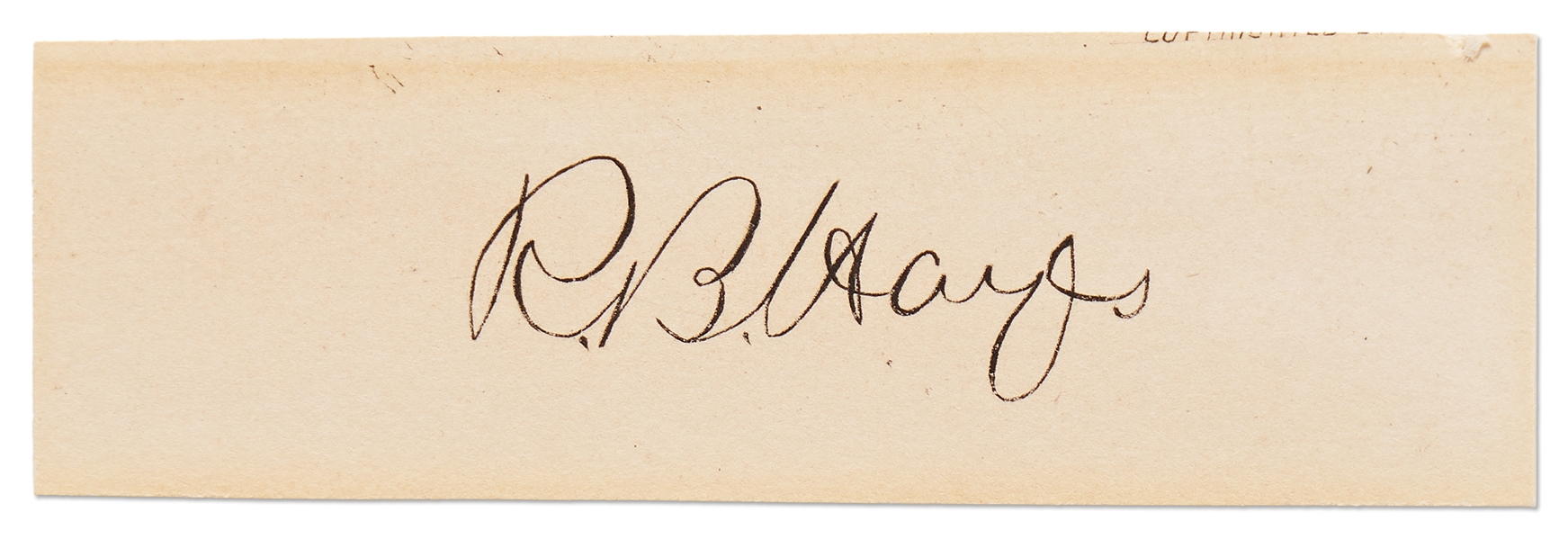 Rutherford B. Hayes Signature