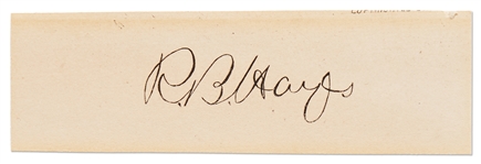 Rutherford B. Hayes Signature