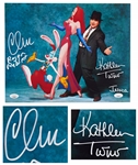 Kathleen Turner & Charles Fleischer Signed 11 x 14 Photo from Who Framed Roger Rabbit? -- With JSA COA