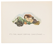 Walt Disney Studio Christmas Card from 1938 -- Charming Eight Page Booklet Retells A Visit from St. Nicholas with Mickey Mouse