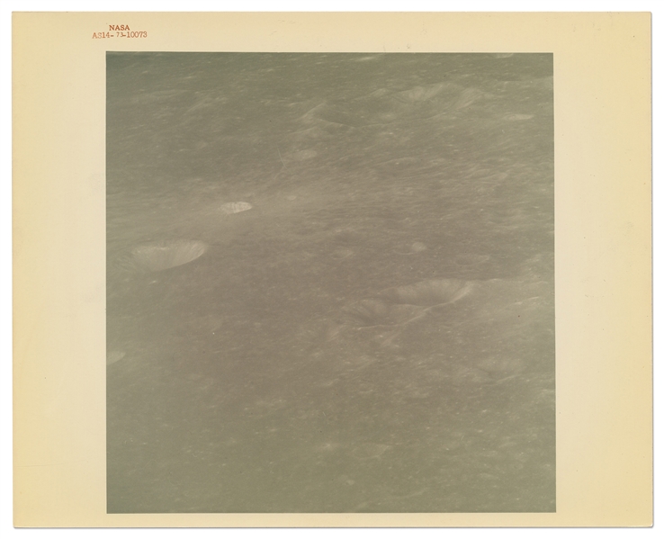 Apollo 14 Red Number NASA Photo Showing the Lunar Surface -- With ''A Kodak Paper'' Watermark on Verso