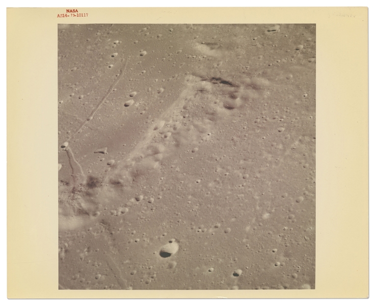 Apollo 14 Red Number NASA Photo of the Lunar Surface -- With ''A Kodak Paper'' Watermark on Verso