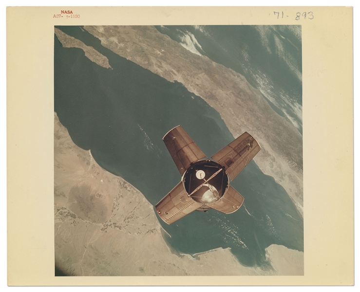 Apollo 7 ''Red Number'' Photo Showing Baja California, the Gulf of California, Mexico -- Printed on ''A Kodak Paper''