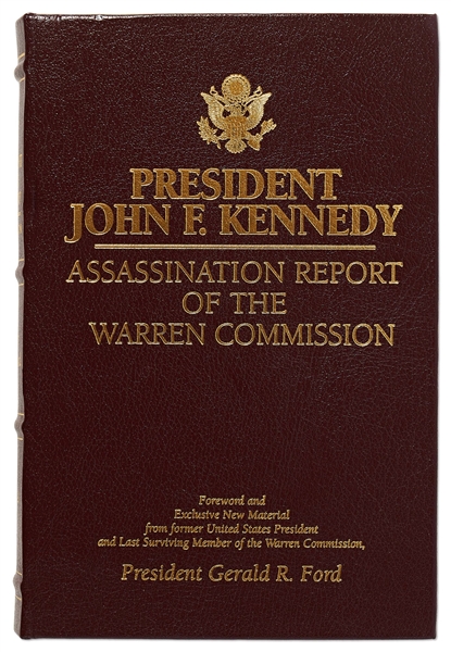 Gerald Ford Signed Deluxe Limited Edition of the Warren Commission Report