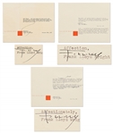 Frank Lloyd Wright Correspondence Regarding the Ultimately Doomed Lenkurt Electric Project -- Includes 3 Letters Signed by Wright with Handwritten Notes, 5 Telegrams & Dozens of Retained Letters