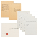 Very Large Lot of Correspondence from Frank Lloyd Wright -- Includes 13 Telegrams Sent by Wright, 3 Letters & Hundreds of Pages of Retained Letters & Documents