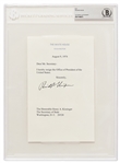 Richard Nixon Signed Souvenir Presidential Resignation -- Encapsulated by Beckett