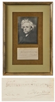 Edvard Grieg Autograph Musical Quotation Signed -- With Charles Hamilton Autographs COA