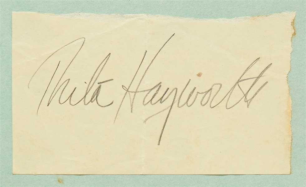 Rita Hayworth Signature