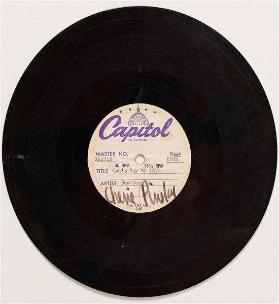 The Beatles 8'' Acetate Issued by Capitol Records in 1964 for ''Can't Buy Me Love'' and ''You Can't Do That'' -- Rare