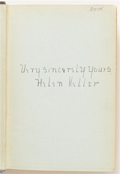 Helen Keller Signed First Edition of Her Memoir ''Midstream: My Later Life''