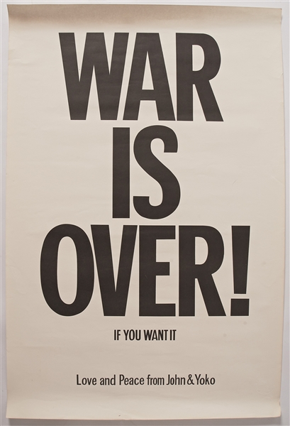 John Lennon's ''War is Over!'' Poster -- Original from 1969