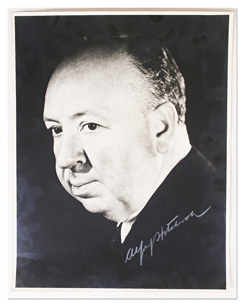 Alfred Hitchcock Signed 11'' x 14'' Photo -- With JSA COA