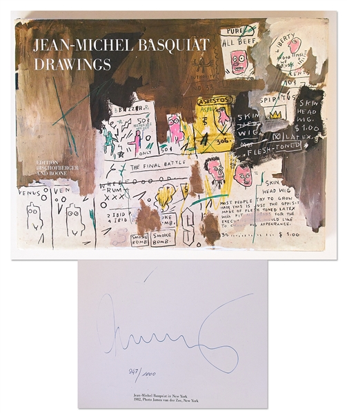 Jean-Michel Basquiat Signed First Edition of His ''Drawings''