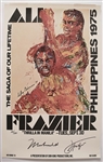 Muhammad Ali and Joe Frazier Signed Thrilla in Manilla Poster by LeRoy Neiman