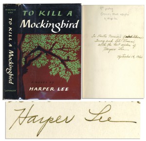 To Kill a Mockingbird First Edition ''To Kill a Mockingbird'' Signed by Harper Lee in 1960, the Year of Publication