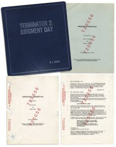 Terminator Costumes Script For "Terminator 2" Personally Owned by Its Producer BJ Rack & Featuring Hand Notes