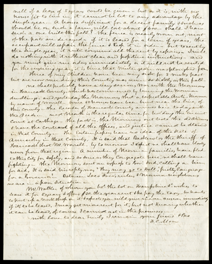 Quaker Margaret Fox autograph letter signed