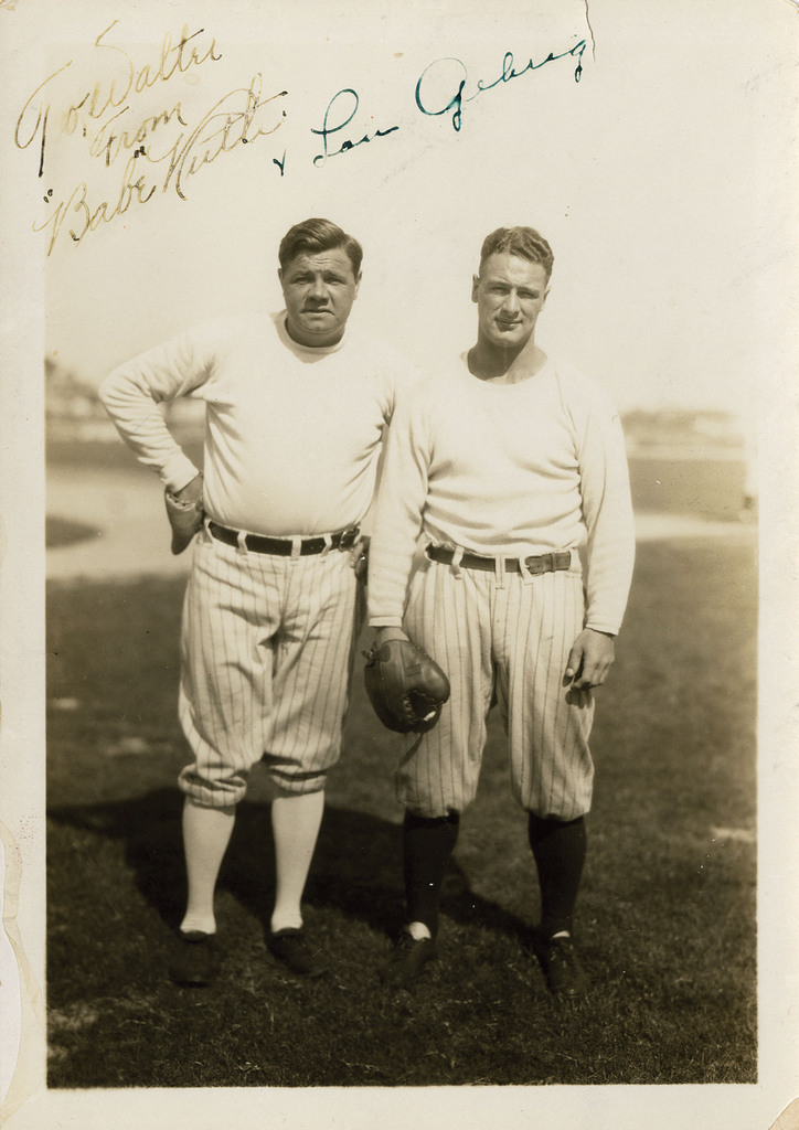 Babe Ruth and Lou Gehrig Framed 8x10 Photograph With COA - MINT State -  PSA Graded Vintage Baseball, Football, and Basketball Cards