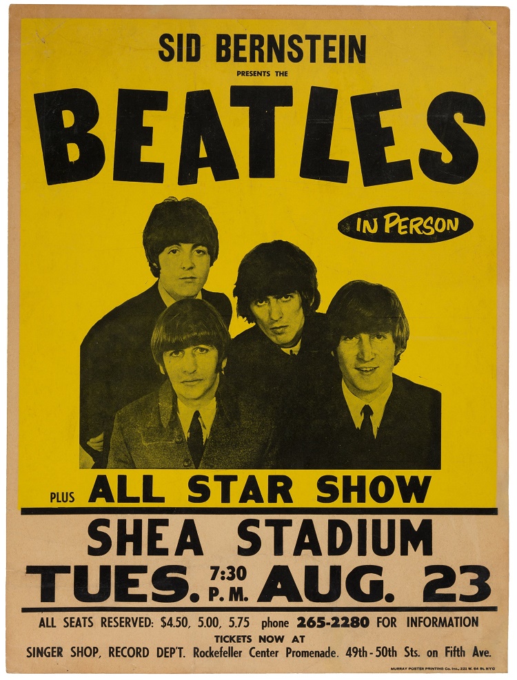 The Beatles 1966 "Last Concert"  Box office CONCERT POSTER San Francisco lennon 