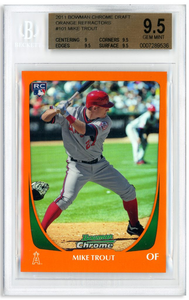 Sell 2009 Bowman Chrome Draft Prospects Mike Trout Red Refractor of 5