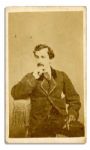 Lincoln Assassin John Wilkes Booth CDV Photo -- Sepia Image of the Actor in His Pre-Assassin Days Measures 2.5 x 4 