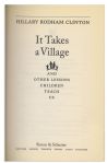 Hillary Rodham Clinton Signed ''It Takes a Village''
