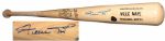 Willie Mays Signed Baseball Bat -- Boldly Signed in Blue Felt Tip Ink -- With Say Hey Hologram -- Fine Condition
