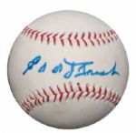 Edd Roush Single Signed Wilson Baseball -- With PSA/DNA COA