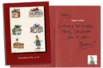 Funny Christmas Card Signed and Sent by Princess Diana -- Merry Christmas. Lots of Love, Diana. X