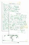 7pp. Autograph Letter Signed by Ty Cobb -- ...I have been in torment and I mean hell, was constant acute pain...